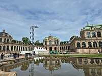 De Dresder Zwinger wordt gereed gemaakt voor 4 concerten tijdens de Pinksterdagen