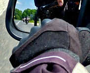 Overal kom je motoren tegen. Zelfs achter ons :-)