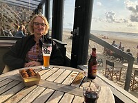 Een welverdiend drankje aan het strand