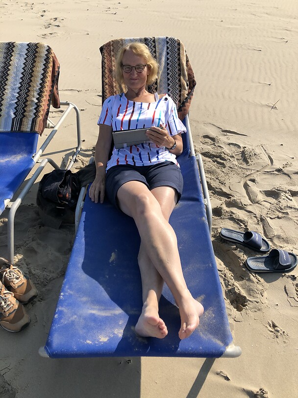 Uitrusten op het strand