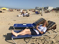 De ligbedden op het strand van Bergen aan Zee