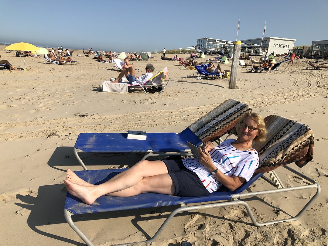 De ligbedden op het strand van Bergen aan Zee