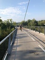 Fiets en wandelbrug bij Amsterdam Oost