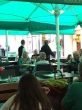 Het IJs-terras waar we alleen Cappuchino dronken