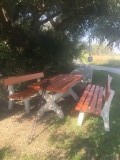 Uit het niets zo.n mooie picknick bank