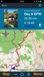 De gelopen route van vandaag