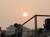 Zonsondergang bij de pinguin parade