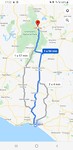 Routekaart Warrnambool naar Halls Cap