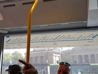 In de bus naar Circular Quay