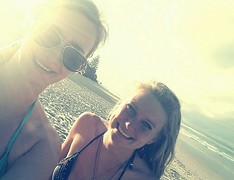 eerste keer op het strand in Australië