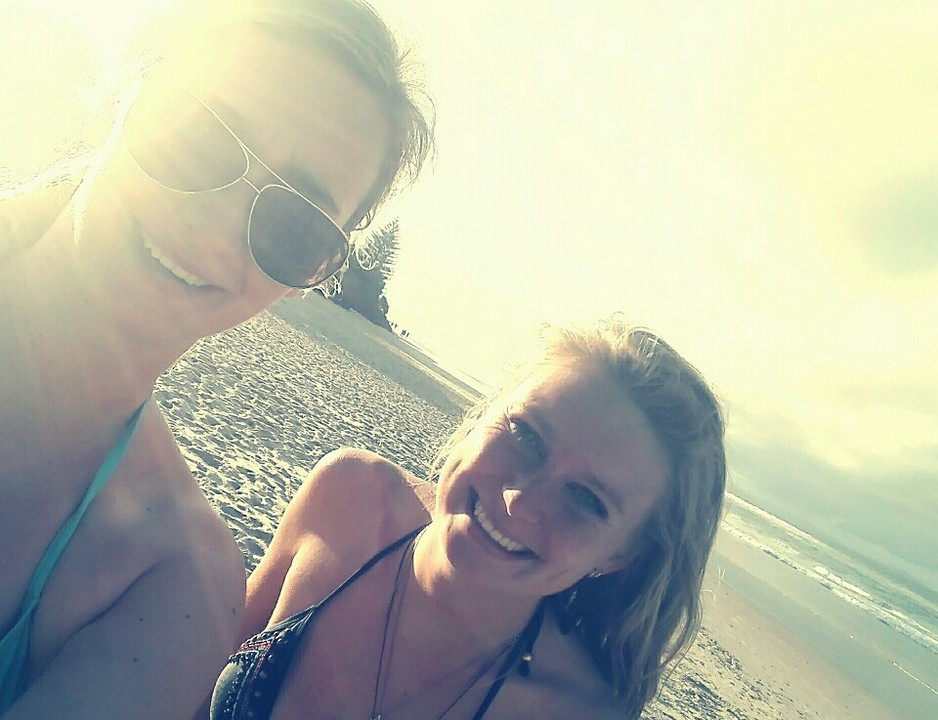 eerste keer op het strand in Australië