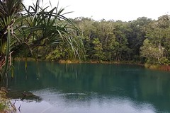 an active volcano crater lake