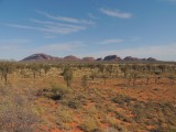 Kata Tjuta vanuit de auto