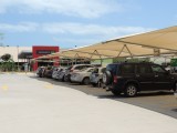 De parking van de Woolworths (supermarkt!)