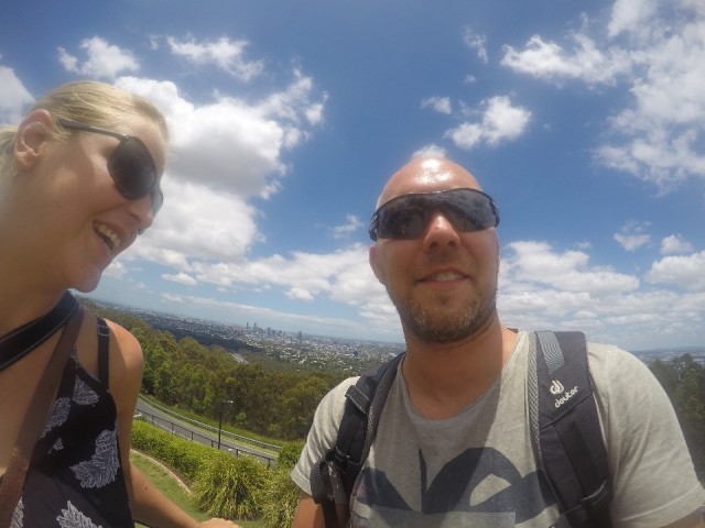 Selfie vanop Mount Coot-Tha