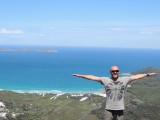 Mount Bishop Squeaky Beach in the background