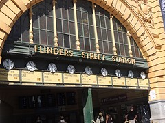 under the clocks @ Flinders Street Station