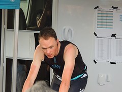 Chris Froome Warming up