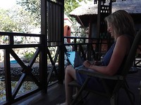 Schrijven op de veranda