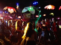 Feestje op het strand.