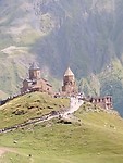 Ingezoomde Gergeti kerk