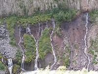Watervallen in Truso vallei