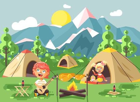 83175603-stock-vector-stock-vector-illustration-boy-sings-playing-guitar-nature-national-park-landscape-girl-in-tent-bonfi