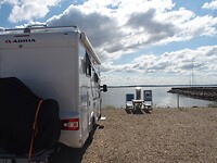 Onze camper in Sillerslev Havn