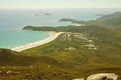 Norman Beach met daarachter Squeaky Beach