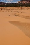 Terug naar beneden door het stuivende zand