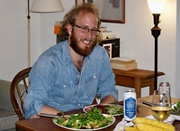 Ook Jan was zeer tevreden, ook al was het een vegetarische maaltijd