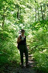Marja poseert op het junglepaadje van Copper Mountain