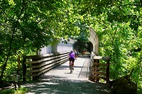 Grote brug over de rivier, vlak voor het laatste deel van de trail