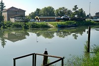 Het kanaal bij Battaglia Terme