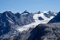 De gletschers van het Ortler-massief worden steeds kleiner, maar het blijft mooi