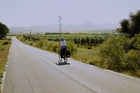 Op weg naar Puerto Serrano met rechts de Sierra de Grazalema
