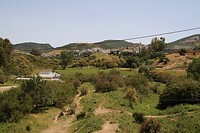Uitzicht op Puerto Serrano en de Rio Guadalete, waarlangs de Via Verde loopt