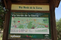Bij het startpunt van de Via Verde de la Sierra