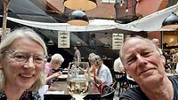 Lunchen in Lund - het witte wijntje was na de blaastest ;)
