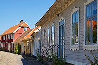 Mooie antieke Zweedse huizen