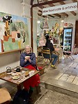 Opwarmen in een leuk café in Sóller