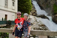 Poseren voor de waterval