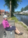 Mooi bankje in Smilde voor de meegebrachte kokosmakroon
