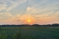 Zonsondergang vanuit onze kamer