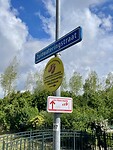 Dit bordje zagen we veel, verderop was er ook een Jo de Roo route