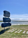 Nog een kunstwerk aan het wad