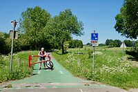 Een van de vele gelijkvloerse kruisingen