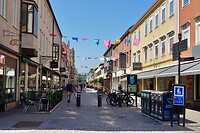 Storgatan, de vrijwel lege hoofdstraat van Kalmar