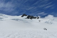 Landing op de gletsjer