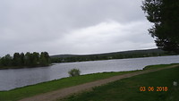 Uitzicht vanuit ons huisje